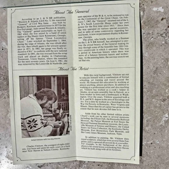 "The General" Limited Edition Collectors Print by C. W. Vittitow - Picture 9 of 10